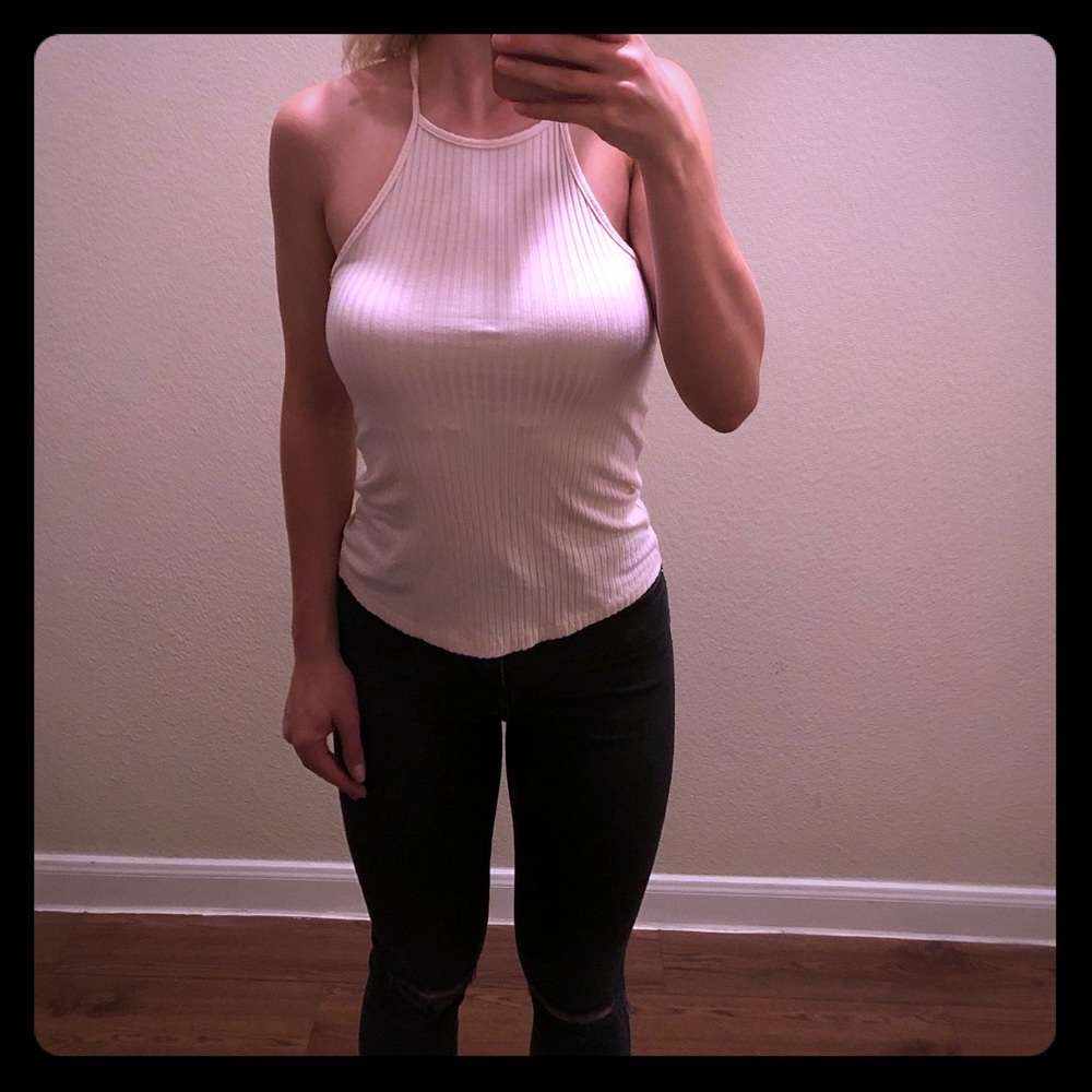 Light pink ripped top